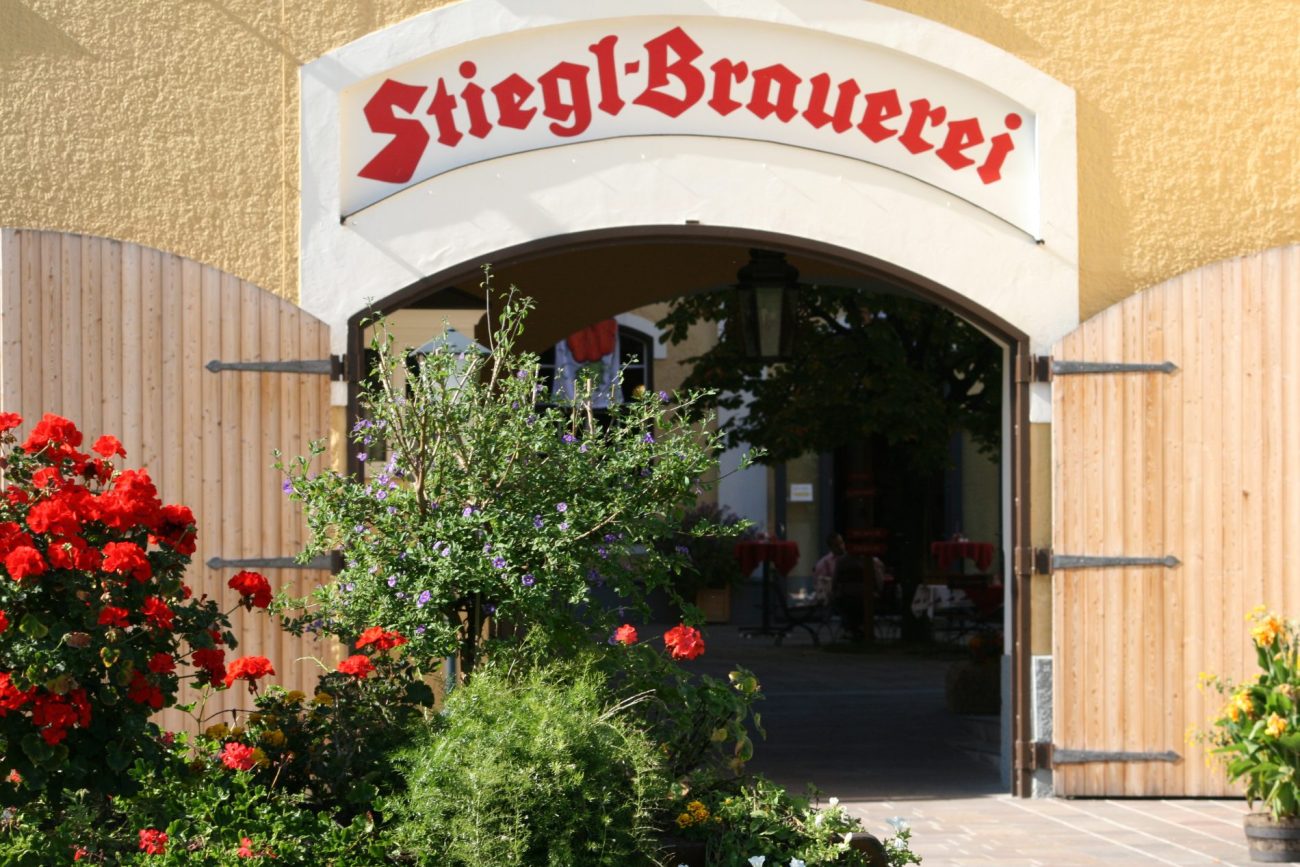 Eingang Stiegl Brauerei